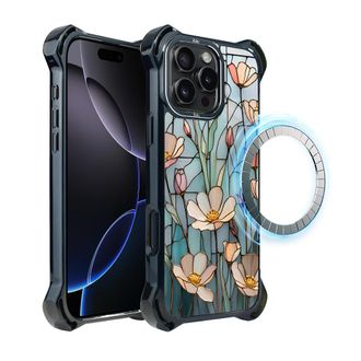 OEM Custodia Ibizu Dropguard Ultra Per Iphone 16 Pro Max Con Magsafe, Colori In Vetro, Wildflower Whisper