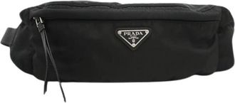 Prada Pre-owned Sling Bag - unisex - Vintage Heuptassen - Zwart - ONE Size - Nylon - Vintage