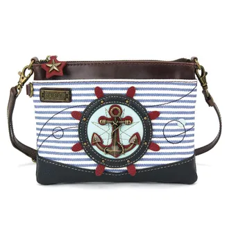 Chala Mini Crossbody/Purse with Convertible Strap Stylish, Compact, Versatile, Anchor - Blue Stripe, One Size