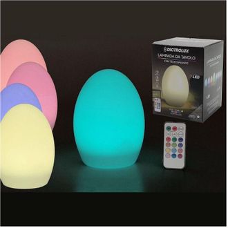 Trade Shop Trade Shop - L&aacute;mpara De Mesa 3 Leds Con Control Remoto 12 Colores + Modo De Flash De La Bater&iacute;a Del Temporizador