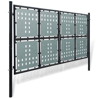 Berkfield Home Black Double Door Fence Gate 300 x 200 cm