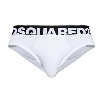 Dsquared2 Bottoms, male, White, Size: 2XL Cotton Briefs With Logo