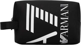 Emporio Armani Beauty case con logo oversize - - Bags - unisex - Nero - ONE SIZE