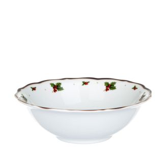 KASANOVA Insalatiera in porcellana natalizia 17 cm bordo blu