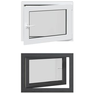 vidaXL Colore Interno Della Finestra Del Seminterrato Bianco Risor Vidaxl