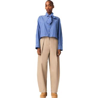 Maje Shirt with removable handkerchief in Blue at Nordstrom, Size X-Small