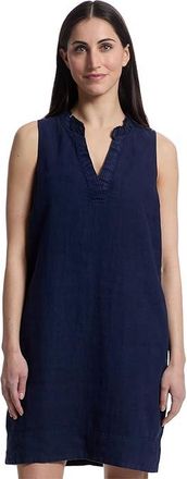 Tommy Bahama Two Palms Double Ruffle Dress Womens Dress Coastline : LG (US 12-14), Linen