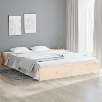 vidaXL Estructura De Cama Sin Colch&oacute;n Madera Maciza 120x200 Cm Vidaxl