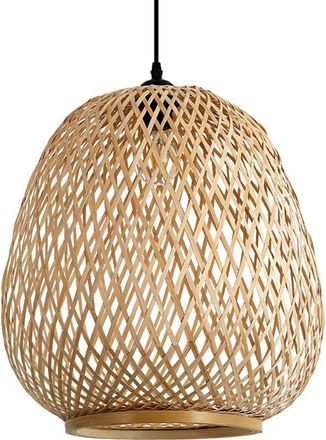 OEM L&aacute;mpara Colgante De Rat&aacute;n Natural Estilo Bohemio, 1 L&aacute;mpara E27