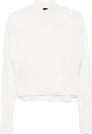 Pinko Witte Wol-Cashmere Coltrui - Dames - Coltruien - Wit - XS - Wol - Truien & Vesten