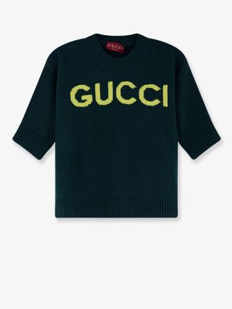 Gucci Maglia in lana con ricamo logo frontale - GUCCI - gender_Woman