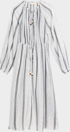 Ulla Johnson Aurora Striped Midi Dress Coverup