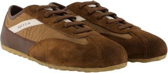 Alexander McQueen Mens Boxe Sneakers - Alexander Mcqueen Leather Brown Calfskin Shoes