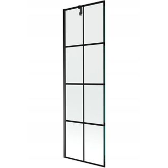 Desconocido Desconocido - Mampara De Ba&ntilde;era 1 Hoja Vidrio Transparente, 60x150 Cm, Perfil Negro