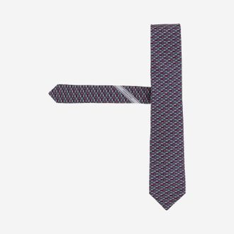 Ferragamo Silk Jacquard Necktie - Navy
