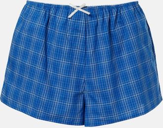 Faithfull The Brand Leya plaid cotton shorts
