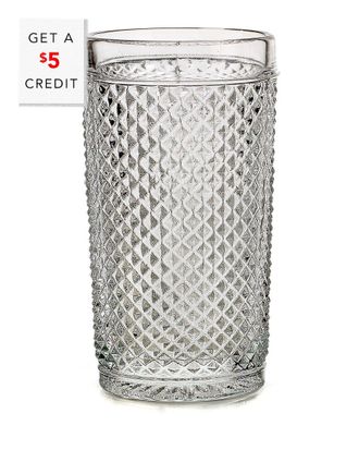Vista Alegre Bicos Clear Highball Glasses (Set With $5 Credit