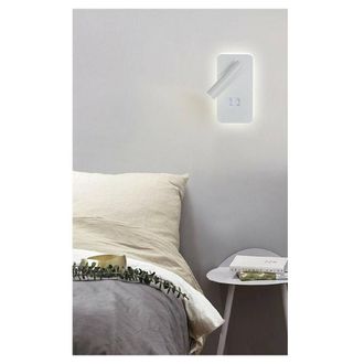 Trade Shop Trade Shop Traesio - Trade Shop - Applique A Muro 6 W Doppia Fonte Luminosa Led Cob Smd Luce 6500k 3000k 4000k E20