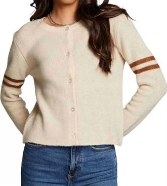 Chaser Ying Yang Cardigan In Cappucino