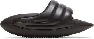 Balmain B-IT quilted platform slides - women - Lamb Skin/Lamb Skin/Polyethylene vinyl acetate (PEVA) - 35.5 - Black