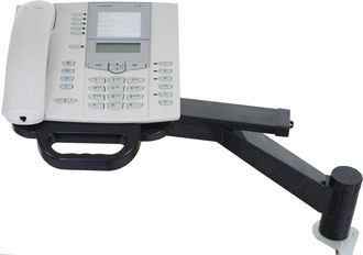 Hhg Hhg - Brazo Para Tel&eacute;fono T555, Soporte Para Tel&eacute;fono Brazo Giratorio Para Tel&eacute;fono Soporte De Mesa, Negro