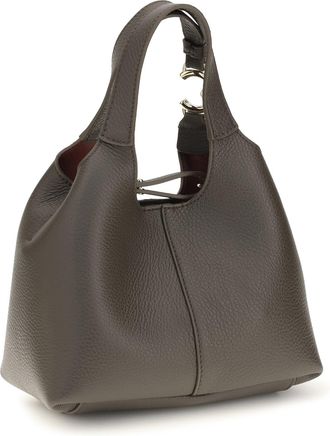 Coccinelle Womens Handbag C-Easy Taupe Calf Leather Shoulder Bags