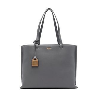 DKNY Casual Grey Leather Tote Bag