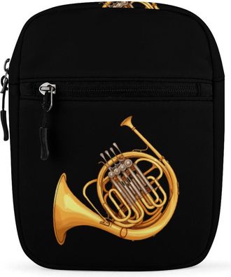 Generic French Horn Crossbody Bag Adjustable Satchel Cute Shoulder Bag Lightweight Sling Bags