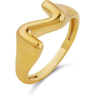 SHYMI Bubble Letter Initial Ring in Gold at Nordstrom, Size 5