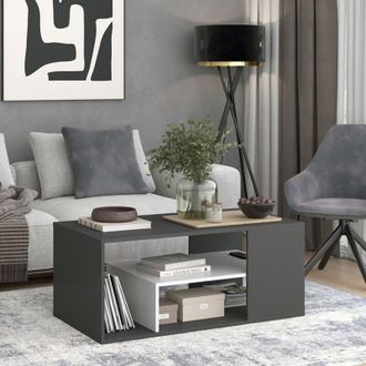 Vicco Mesa De Centro Edgar, Antracita/blanco, 110 X 59 Cm, Vicco