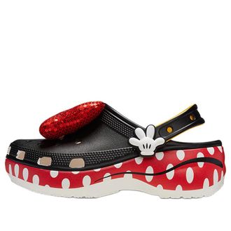 Crocs (WMNS) Crocs x Minnie Mouse Classic Platform Clogs Black Red White 209896-100