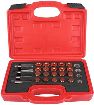 OEM Kit De Reparaci&oacute;n De Roscas De C&aacute;rter De Aceite, Kit De Reparaci&oacute;n De C&aacute;rter De Aceite De Metal Resistente Al Desgaste, A Prueba De &Oacute;xido, 64 Piezas, 
