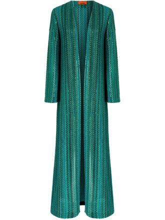 Missoni Zigzag cardi-coat - Green