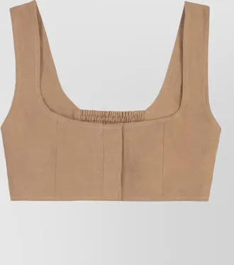 Le Kasha linen cropped tank top