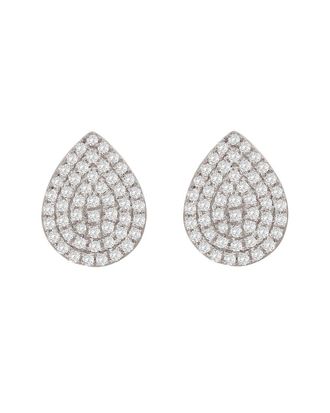 Suzy Levian 14K 0.20 Ct. Tw. Diamond Pear Studs