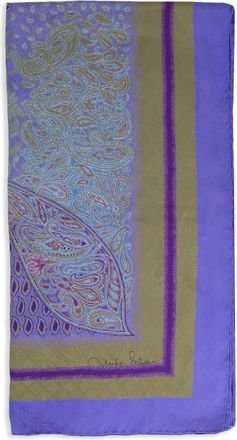 Mila Schön Foulard in seta Pre-owned - Blu