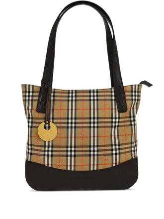 Burberry 1990-2000s house check tote bag - Neutrals