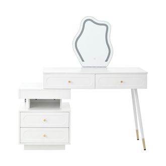 Urban Meuble Tocador blanco moderno con espejo LED