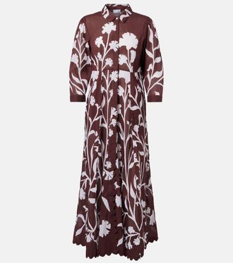 Juliet Dunn Printed cotton midi dress