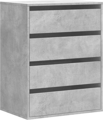 vidaXL Corner Chest of Drawers Concrete Grey 60x41x76 cm Engineered Wood Vidaxl