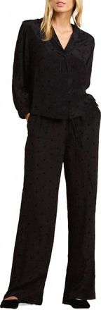 Trovata Vera Pants In Black Polka Dot