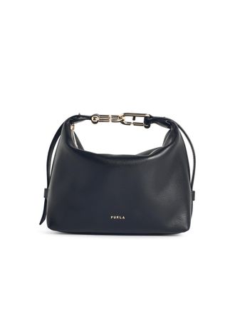 Furla Mini-Schultertasche Tonie aus schwarzem Lear