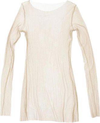 Cortana T de Tul Top - Dames - Longsleeves - Beige - S - Nylon - Tops
