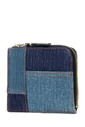 Comme Des Gar&ccedil;ons Mens Two-Tone Denim Coin Purse Bluedenim Portafogli Wallet