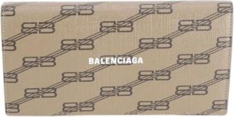 Balenciaga Pre-owned Wallets, male, Beige, Size: ONE SIZE Pre-owned Long wallet (bi-fold)