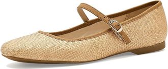 Life Stride Beloved2 Mary Jane Shoes Womens Dress Flat Shoes Natural Tan Raffia : 7.5 W (C), Mesh