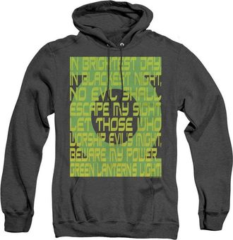 Gildan Green Lantern Green Lantern Oath Adult Heather Hoodie / Hooded Sweatshirt