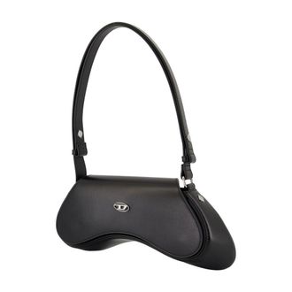 Diesel Womens Play Shoulder Bag Black Calfskin