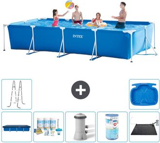 Intex Piscina Con Estructura Rectangular - 450x220x84 Cm - 7-piezas S30259
