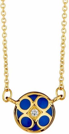 Syna Reversible Enamel Necklace in Blue-White at Nordstrom